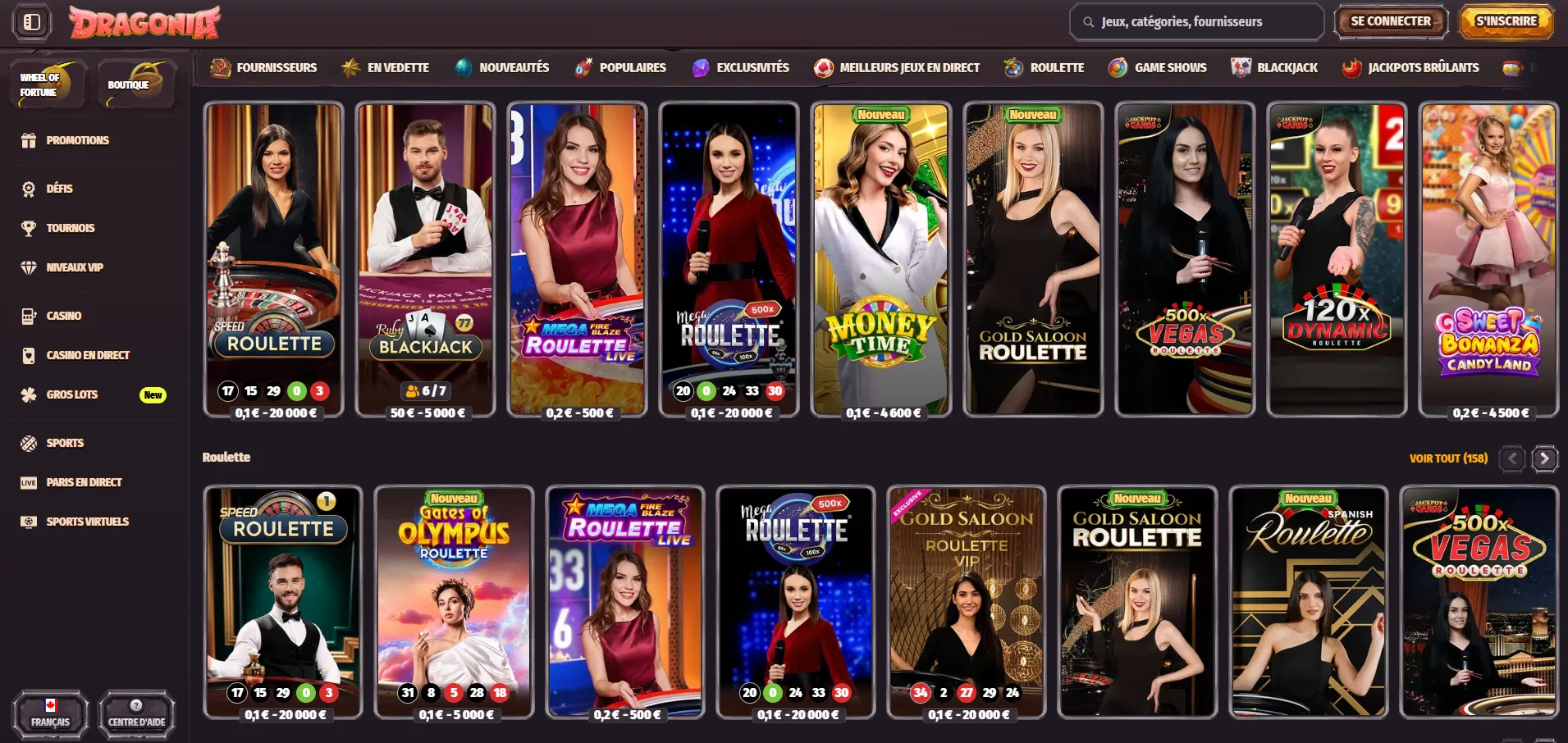 Dragonia Casino Jeux