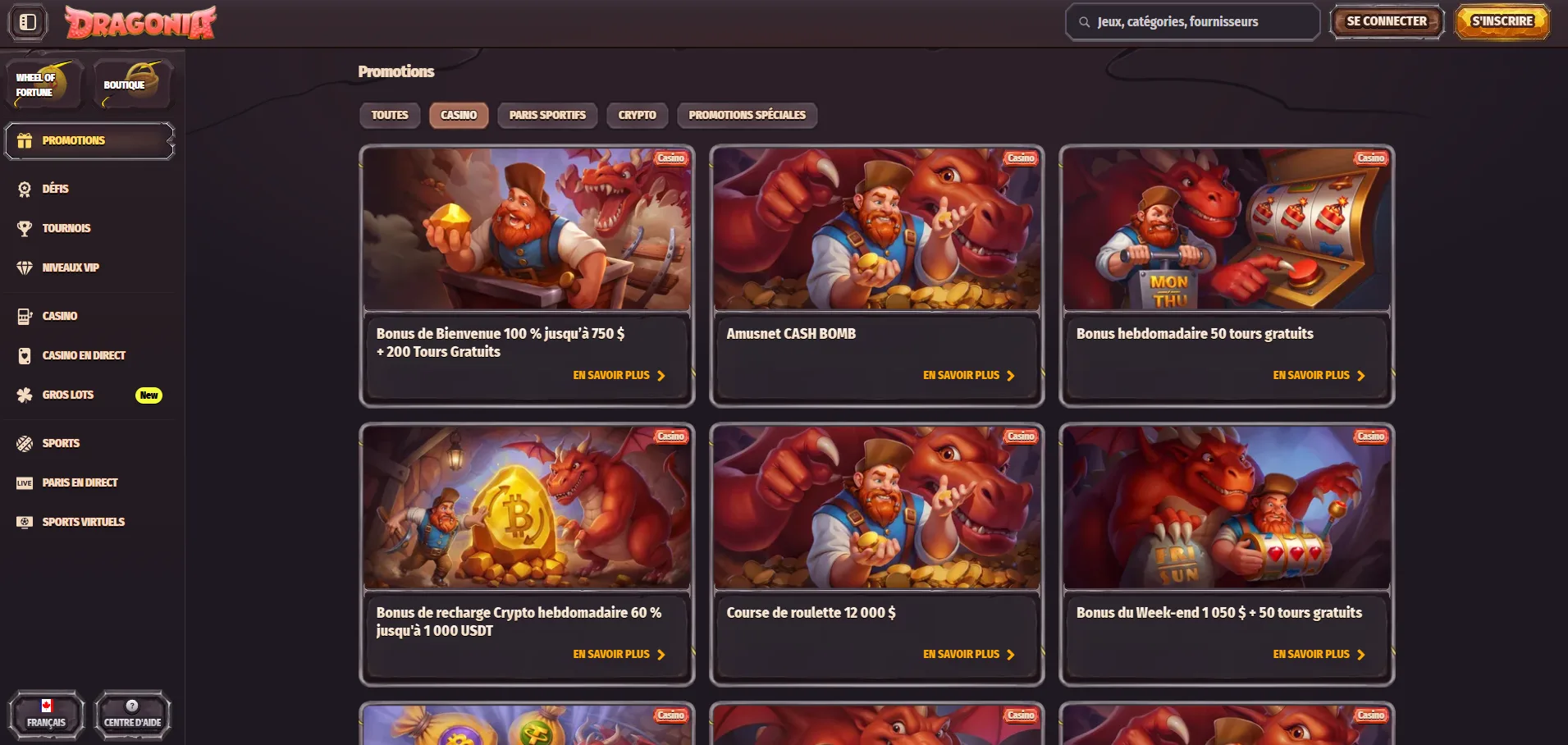 Dragonia Casino Bonus